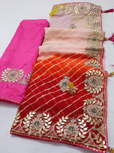 Arrizone Sarees Embroidered Georgette Saree - Image 6