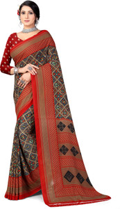 Leelavati printed daily wear poly georgette saree Clearance