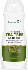 She Essentials Tea Tree Shampoo For Deep Clean, Anti Dandruff & Cure