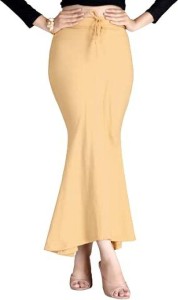 Chrome Yellow Shapewear Saree Petticoat In Cotton Lycra With Elastic  Waistband And Slit