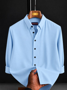 Shopsy COMBRAIDED Men Light Blue Shirt - Image 1