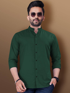 Shopsy METRONAUT Men Solid Casual Green Shirt - Image 1