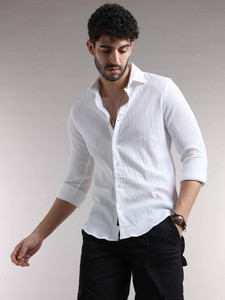 MAA UMA Men Printed Casual White Shirt - Buy MAA UMA Men Printed Casual White Shirt Online at 
