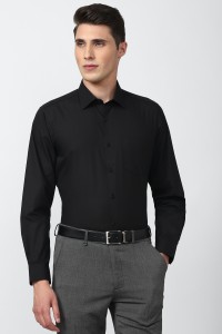 VAN HEUSEN Men Solid Formal Black Shirt - Buy VAN HEUSEN Men Solid ...