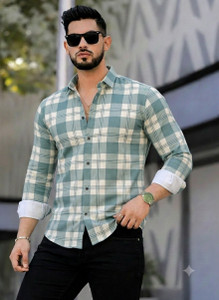 bollydolldesigner Men Checkered Casual Multicolor Shirt - Image 5