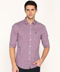 University blue and red shirt clearance
