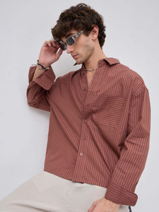 VASTRADO Men Striped Casual Red Shirt - Image 6