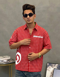 SAMAVARTDESIGNS Men Checkered Red Shirt - Image 6