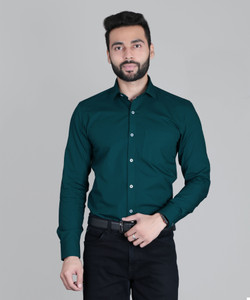 Bottle green formal shirt