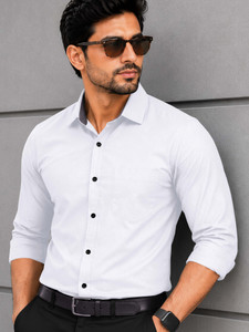 VeBNoR Men Solid White Shirt - Image 6