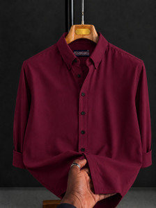 Shopsy COMBRAIDED Men Solid Casual Maroon Shirt - Image 1