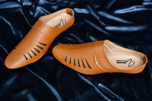 Shopsy Umax Tan Mojaris For Men Brown - Image 1