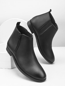 Mens Synthetic Leather Boots for Comfort and Durability Rugged Everyday Urban Wear