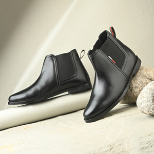 Shopsy Shoe Island Men's Black Leather Chelsea Boots - Image 1