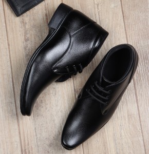 Zixer Men's Handcrafted Leather Ankle Formal Shoes For Men 