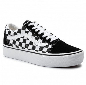 Mens black online checkered vans