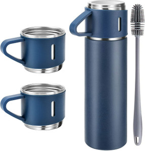 Cristavista Vacuum Flask Set Cup Set For Hot Cold Drink Bpa Free With Silicon Brush Ml