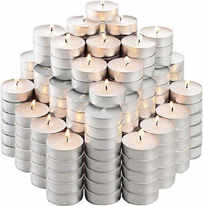 NYRWANA 4-5 Hour Long Burning Unscented Tea Light Candles (Pack of 50 Pcs) Candle