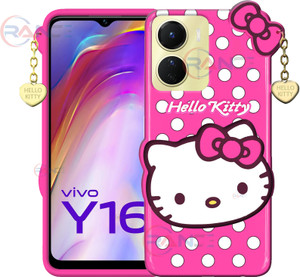VIvo Y16 Hello Kitty Case 3D Cute Doll Soft Girl Back Cover with  Pendant Rubber Back Cover Price in India Buy VIvo Y16 Hello Kitty Case  3D