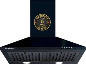 Amplesta EcoFlow 60cm Pyramid Kitchen chimney, 1150 CMH, Baffle Filter, 130W Copper Motor Wall Mounted Chimney Price in India - Buy Amplesta EcoFlow 60cm Pyramid Kitchen chimney, 1150 CMH, Baffle Filter, 130W Copper Motor Wall Mounted Chimney online at Shopsy.in - Image 1