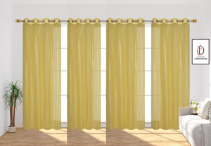 CASHINGDRILL 275 cm (9 ft) Long Door Tissue, Net Transparent Curtain ...