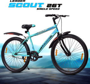 LEADER Scout 26T SEA Blue BLACK for Ride 26 T Mountain Cycle Price in India - Buy LEADER Scout 26T SEA Blue BLACK for Ride 26 T Mountain Cycle online at Shopsy.in - Image 1
