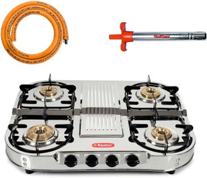Khaitan 4 Burner Double Decker Gas Stove - Image 6