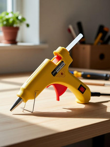 Shopsy Bandook 20W Hot Melt Glue Gun Yellow with 2 Glue Sticks - Image 1