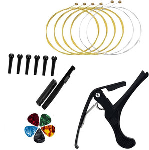 Mocking Bird Acoustic Guitar String Set with Saddle, Capo & Picks - Image 6