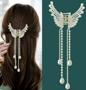 Hair clutcher, white pearl main image 0