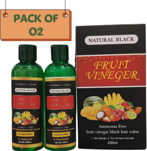 bussi Fruit Vinegar Black Gel Color Professions Hair Colour, - Pack of ...