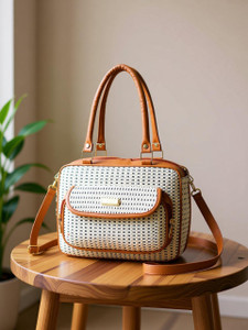 DRK COLLECTION Women White Satchel Price in India - Buy DRK COLLECTION Women White Satchel online at Shopsy.in - Image 1