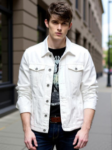 Emmy Word Men Denim Jacket Blue - Image 6