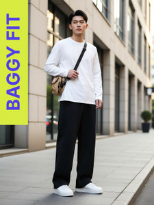 Shopsy Loose Fit Men Black Jeans - Image 1