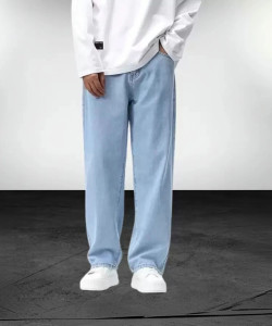 MEIXN Loose Fit Men Light Blue Jeans - Image 6