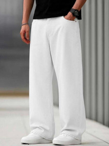 FLAYING Loose Fit Men White Jeans - Image 4