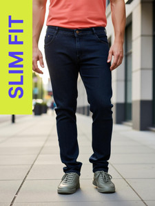 Lzard Slim Men Dark Blue Jeans - Image 6