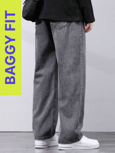 SOUTHEE Loose Fit Men Grey Jeans - Image 6