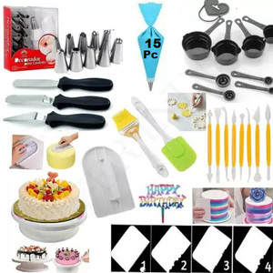 Free 15 Pcs Disposable Piping Bag With cake making materials combo