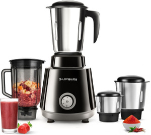 Longway Roto Max 750W Juicer Mixer Grinder (4 Jars, Black & Gray) - Image 6