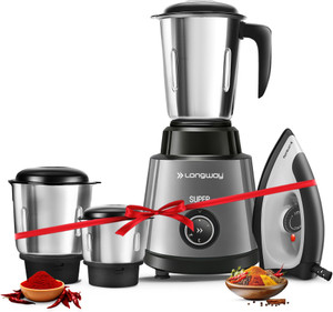 Shopsy Longway Roto Max 1100W Dry Iron & 500W Mixer Grinder Combo - Image 1