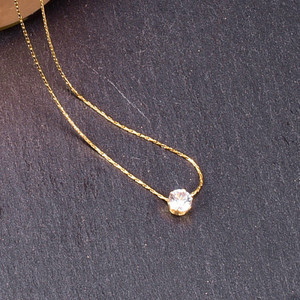 Single chain shop diamond necklace