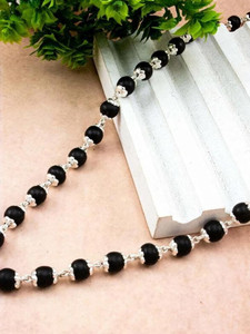 SYRMA Silver Plated Karungali Mala, Wood Chain - Image 6