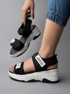 Women Black Sports Sandals Price in India Buy Women Black Sports