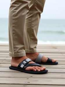 Shopsy THE RAJA Men Black Sandals - Image 1