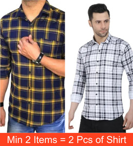 Mark Leurent Men Checkered Casual Multicolor Shirt Price in India - Buy Mark Leurent Men Checkered Casual Multicolor Shirt online at Shopsy.in - Image 1