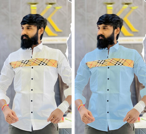 Fashion Corner Men Printed Casual White Shirt - Image 4