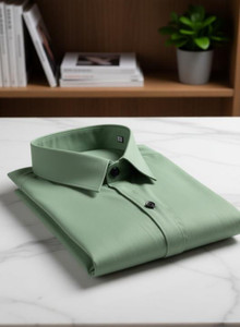 Shopsy Liza Martin Men Solid Light Green Shirt - Image 1