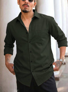 Boninos Men Dark Green Casual Shirt - Image 4