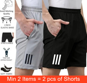 Shopsy enstore Self Design Men Multicolor Basic Shorts - Image 1